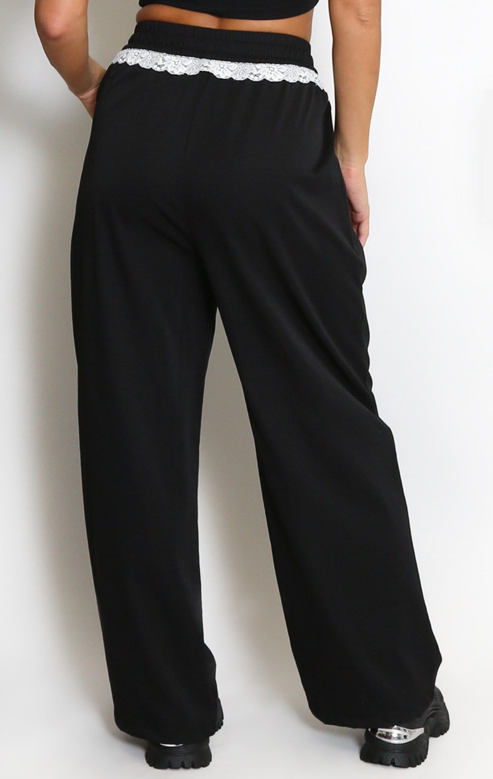 Lace Joggers (Black)