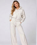 Oatmeal Zip Up Hooded Tracksuit