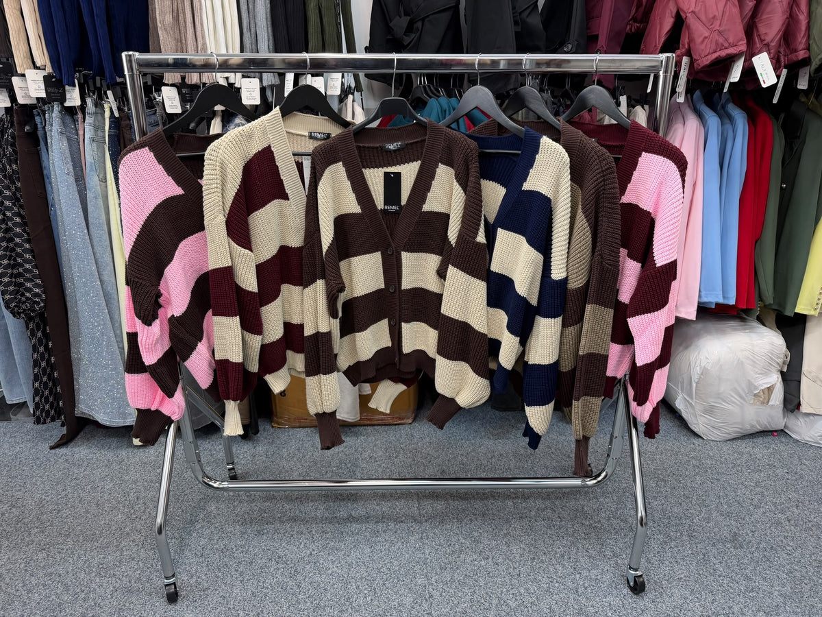 Stripe Button Up Cardigan