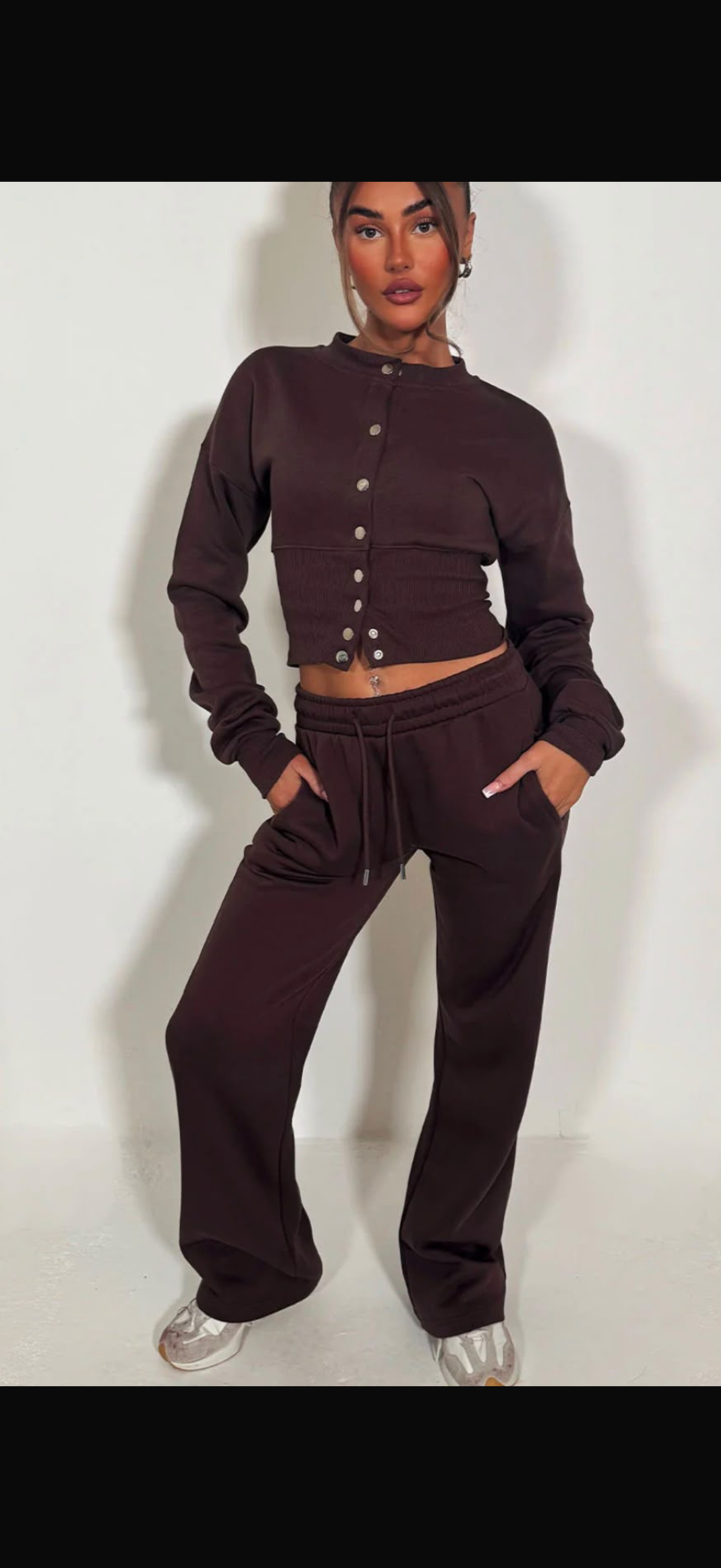 Brown Popper Tracksuit