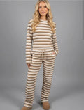 Beige stripe 2 piece co ord