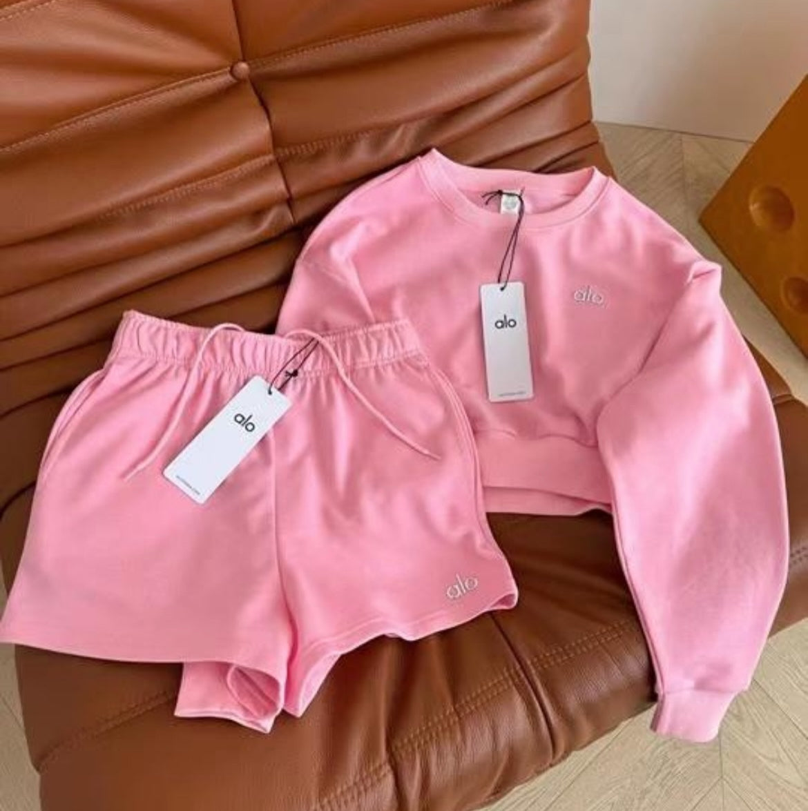 Pink Hello Short Set