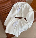 White Hello Short Set