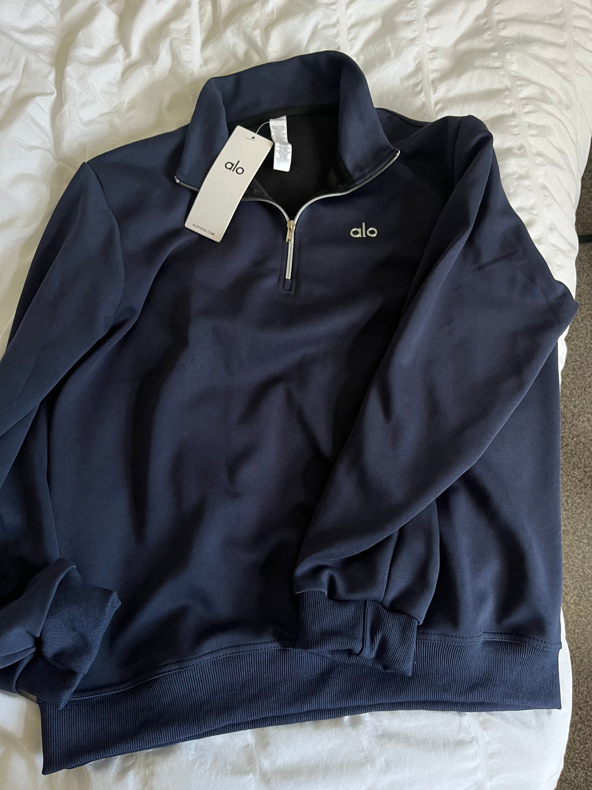 Navy Alo Quater Zip