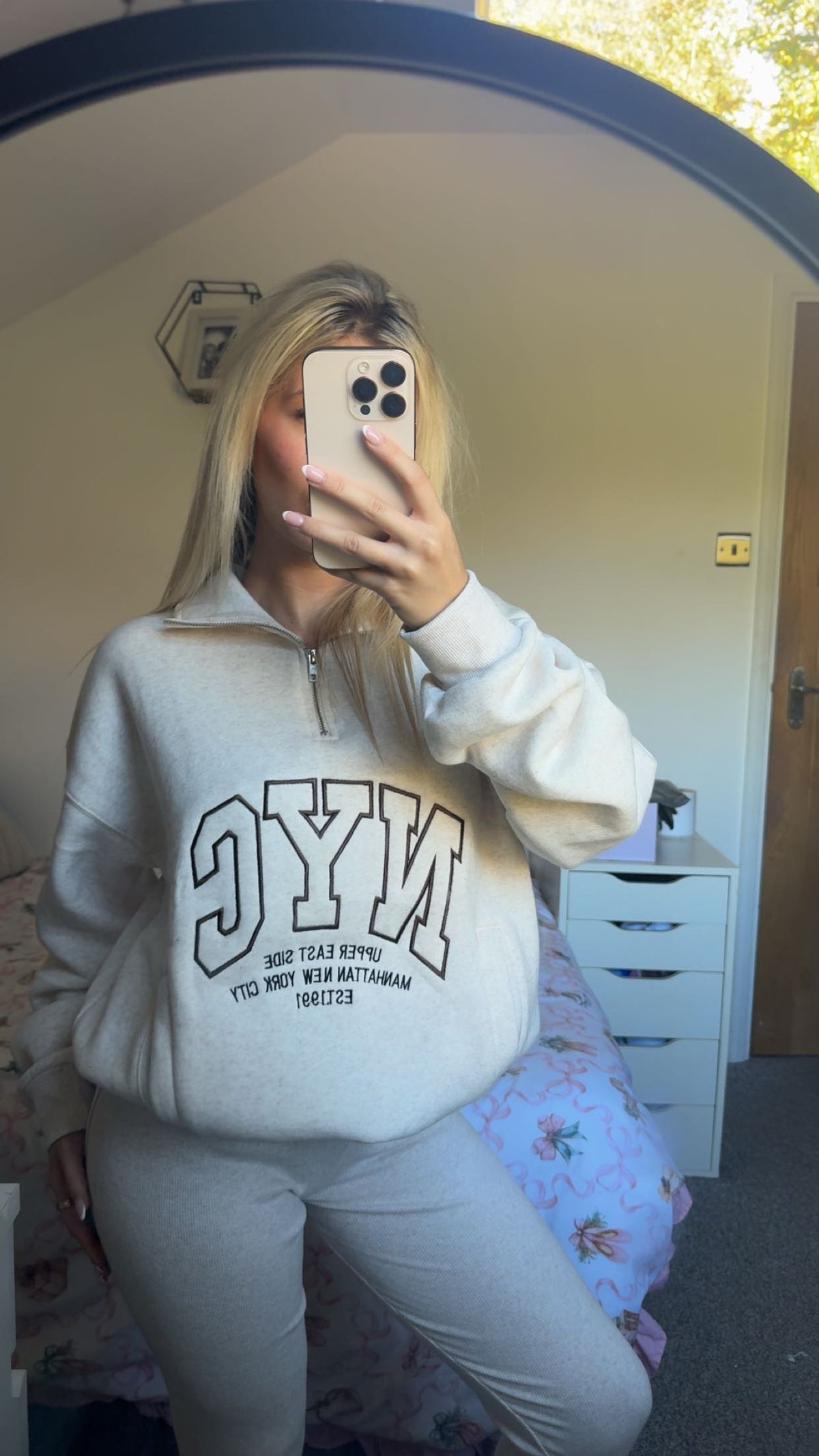 Oatmeal Nyc Zip Up leggings set